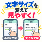 スマホの文字サイズ